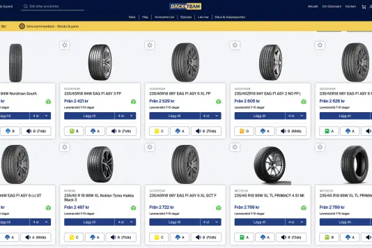 Beställ däck & fälg via Däckteam